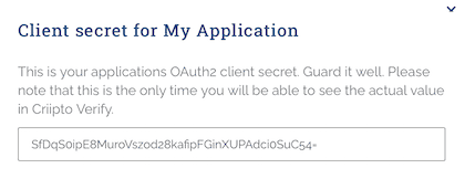 OAuth2 client secret