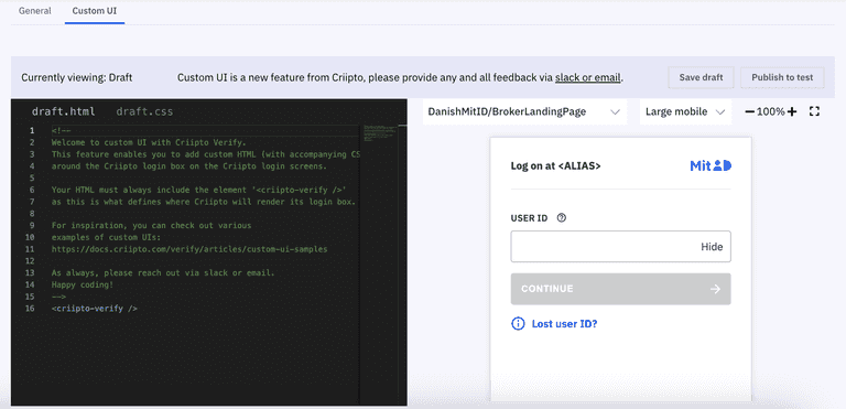 Custom HTML