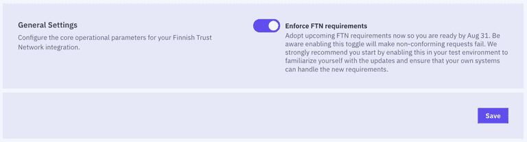 Enforce FTN requirements